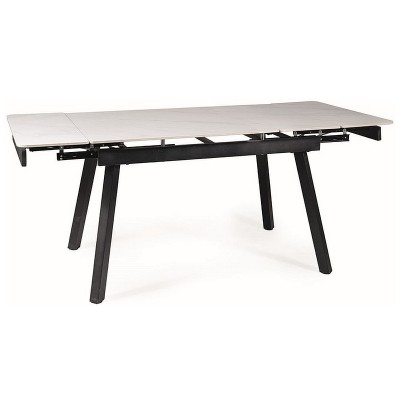 Стол обеденный SIGNAL JOHN белый/черный 150-210/90